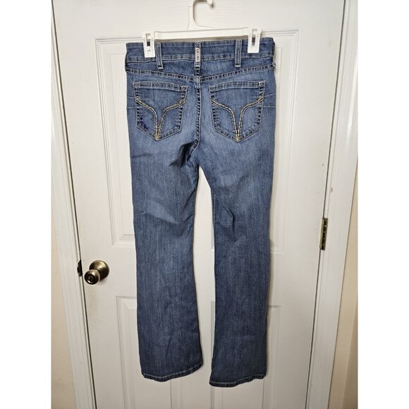 Ariat REAL Denim Icon Straight Womens Blue Jeans Cowgirl Western 29x30 - Picture 5 of 10